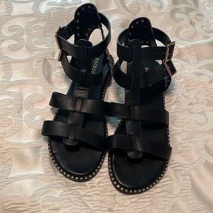 Black Gladiator Sandals